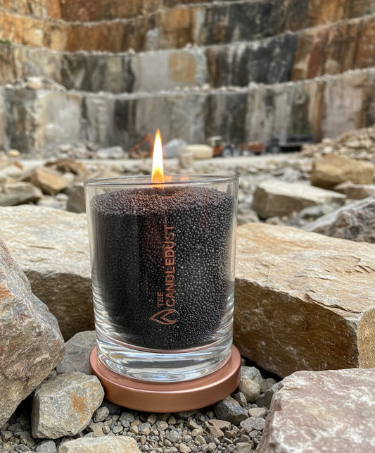 Unscented Powder Candle in Glass - Black 160g