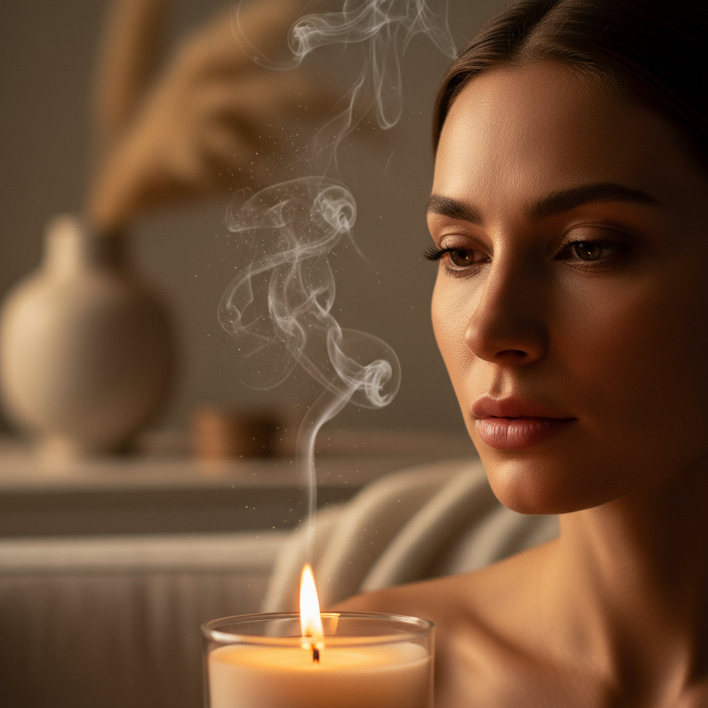 Unscented Powder Candle in Glass - Red 160g