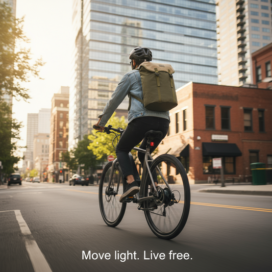 Cafe Backpack with G-hook - Khaki & Beige