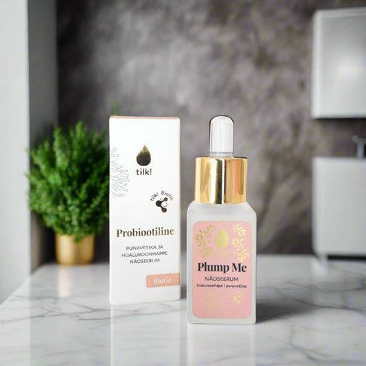 Plump Me Probiotic Moisturising Face Serum – 15ml | Hyaluronic Acid & Red Algae | Award-Winning