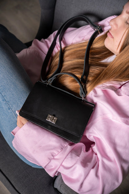  Small Briefcase Handbag - Black